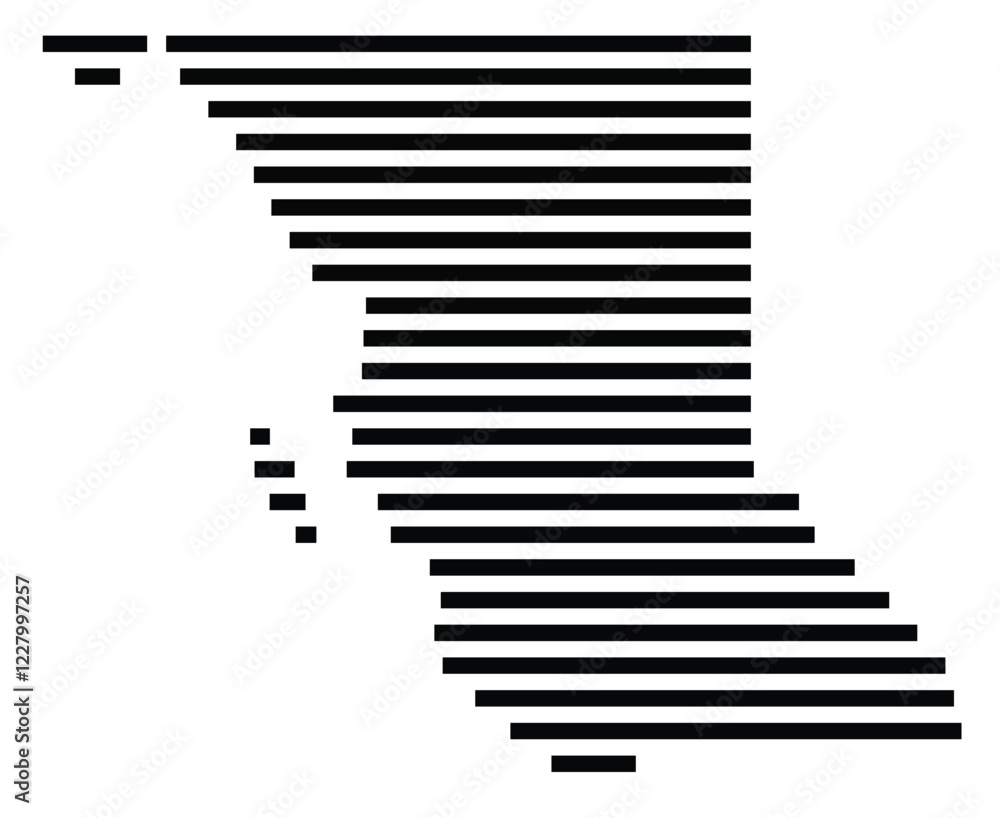 Symbol Map of the region British Columbia (Canada) showing the territory with just a few black horizontal lines Symbol Map of the region British Columbia (Canada) showing the territory with just a few black horizontal lines