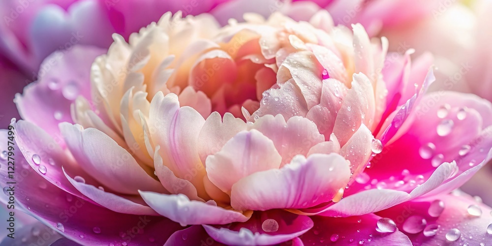 Macro Peony Flower Background for Messaging Apps & Websites - Vibrant Pink & White Blooms Macro Peony Flower Background for Messaging Apps & Websites - Vibrant Pink & White Blooms