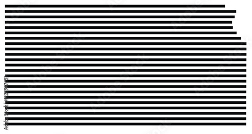Symbol Map of the state Kansas (United States) showing the state with just a few black horizontal lines
