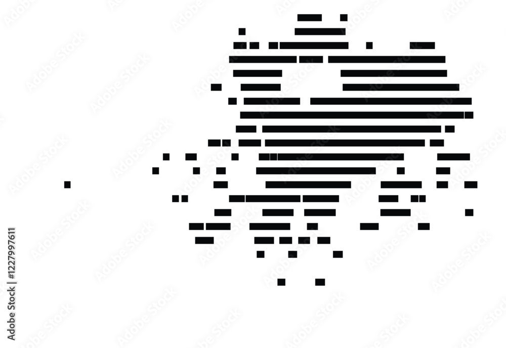Symbol Map of the region South Jeolla (South Korea) showing the territory with just a few black horizontal lines Symbol Map of the region South Jeolla (South Korea) showing the territory with just a few black horizontal lines
