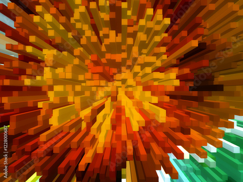 abstract colorful art of square shaped magestic art background