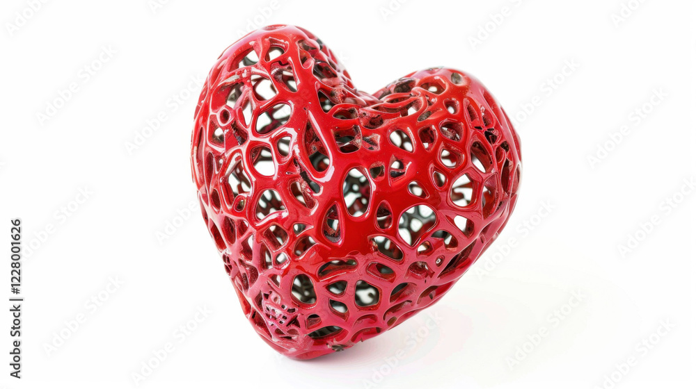 red heart on a white background red heart on a white background