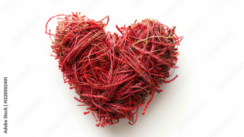 Naklejka premium red heart on a white background