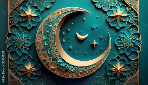 Elegant Ramadan Kareem Collection: Crescent Moons, Lanterns, and Islamic Calligraphy