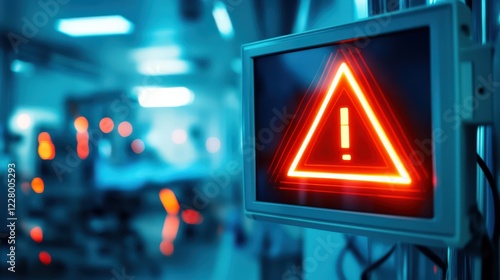 Wallpaper Mural A red and yellow warning sign with a triangle on it Torontodigital.ca