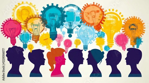 Wallpaper Mural Bright Idea Lightbulb Concept Vector Illustration for Innovation and Creativity Torontodigital.ca