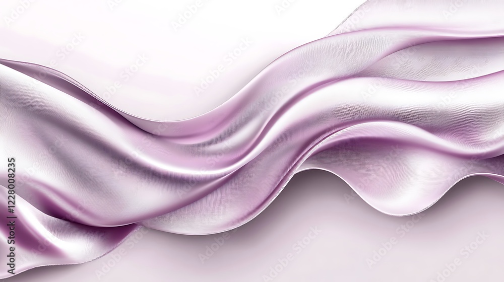 Fototapeta premium Elegant Draped Lavender Silk Fabric Waves