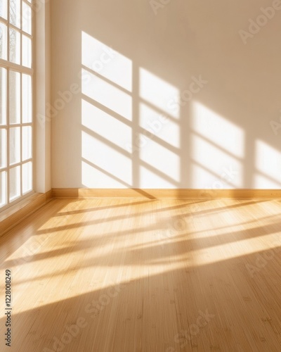 Wallpaper Mural Sunlit Minimalist Ambiance Eco-Friendly Bamboo Flooring in Passive House - Sustainable Architecture for Energy-Efficient Living Spaces and Modern Design Trends Torontodigital.ca