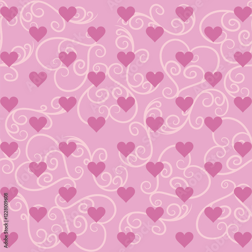 Colorful hearts pattern, pastel colorful Valentine's Day textures and backgrounds, friendship and love festivities, geometric backgrounds of lines and geometric shapes, fashion design