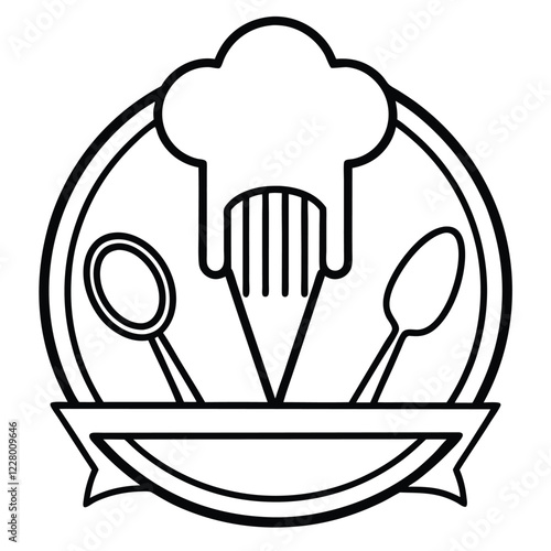 A playful and colorful restaurant logo, incorporating a steaming bowl or cup with dynamic lines to convey warmth, flavor, and freshness.

