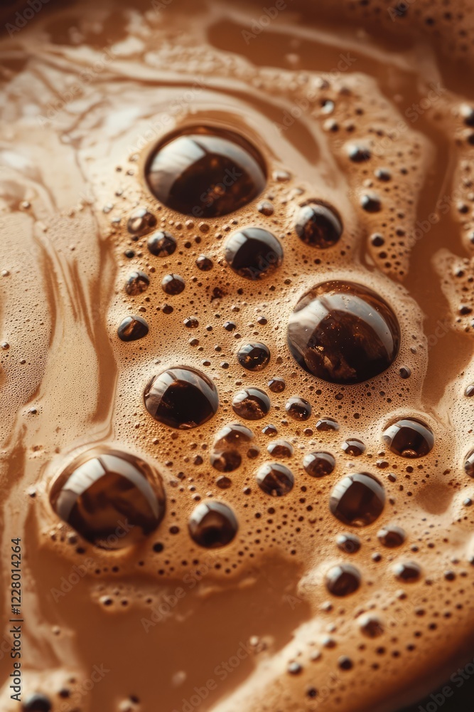 Coffee bubbles texture close-up, espresso foam, and liquid details. Coffee bubbles texture close-up, espresso foam, and liquid details.