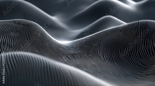 Wallpaper Mural Abstract black and silver gradient background with soft metallic textures and curved lines for a sleek, futuristic feel. Torontodigital.ca