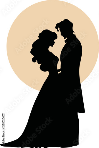 bride and groom silhouette, lovers silhouette, valentines day, wedding, love, proposals,
