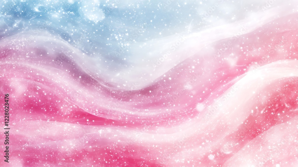 Obraz premium Pink and Blue Swirling Abstract Background with Sparkle