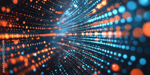 Wallpaper Mural Colorful lights in a digital stream of abstract data. Torontodigital.ca