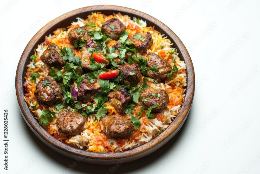 Aromatic Biryani with Tender Meat and Fresh Herbs Aromatic Biryani with Tender Meat and Fresh Herbs