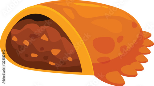 Traditional baked empanada, a savory turnover filled with meat or vegetables, popular in latin american cuisine