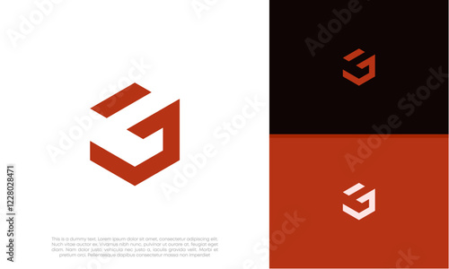 Initials G logo design. Initial Letter Logo. Innovative high tech logo template.	
