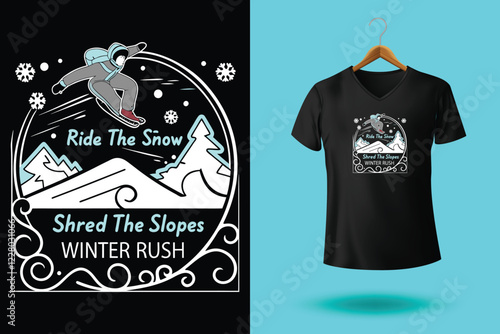 Winter sports Typography t shirt design vector illustration.