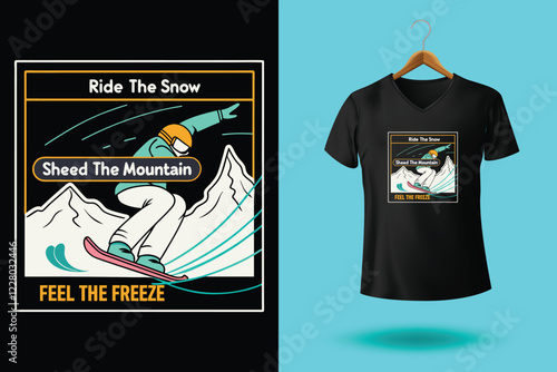 Winter sports Typography t shirt design vector illustration.