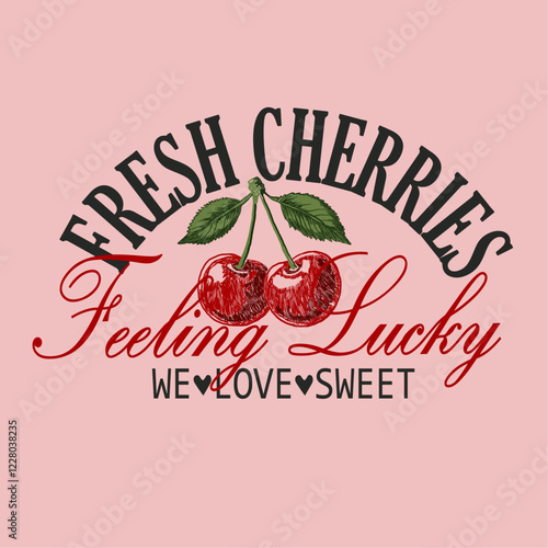 summer fruit food fashion. cherries graphics. girls graphics design.  sketch. fashion graphic. vintage retro prints. print design. typography t shirt design. t-shirt prints.