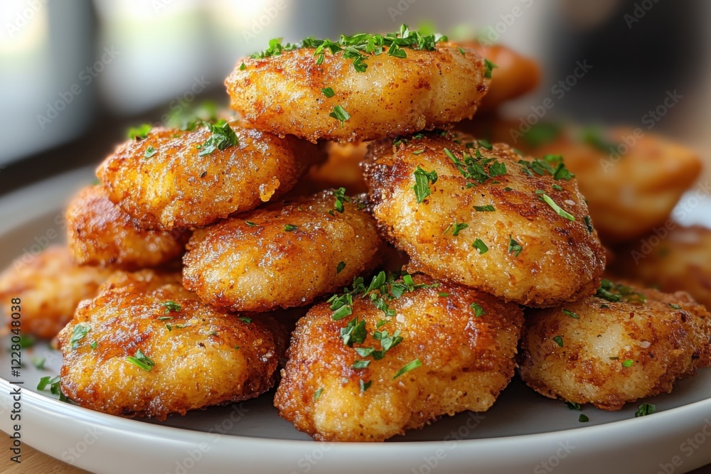 Fried potatoes with spices in a plate on a wooden table. The concept of delicious and healthy home-cooked food. Rustic style. Fried potatoes with spices in a plate on a wooden table. The concept of delicious and healthy home-cooked food. Rustic style.