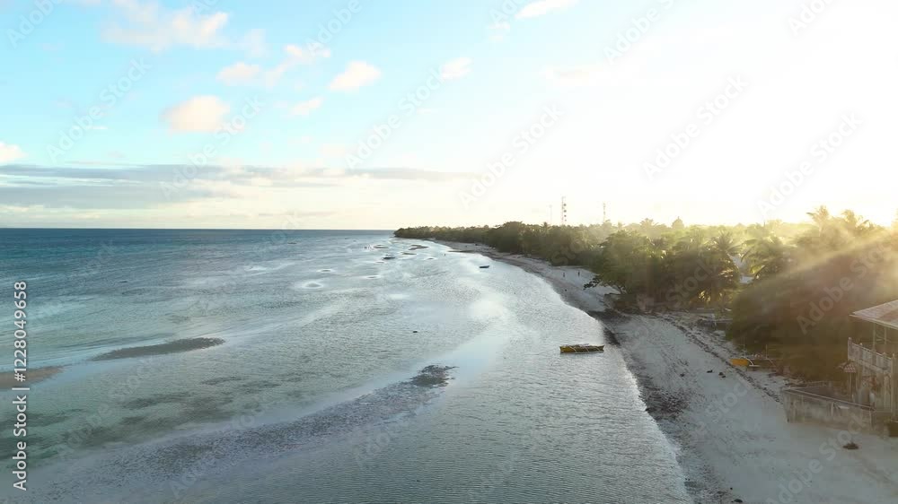 Fly along Quinale Beach in Anda, Bohol before sunset Fly along Quinale Beach in Anda, Bohol before sunset