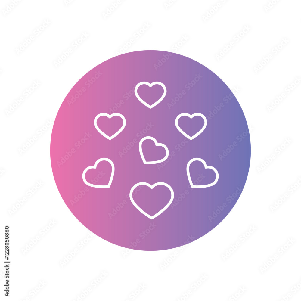 Floating Hearts icon vector stock illustration Floating Hearts icon vector stock illustration