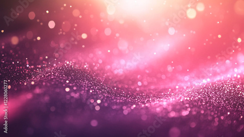 A vibrant pink glitter background with tiny shimmering sequins reflecting light, creating a dazzling and glamorous effect.