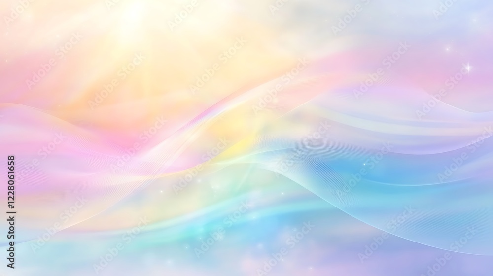Obraz premium Pastel Waves Abstract Background Design