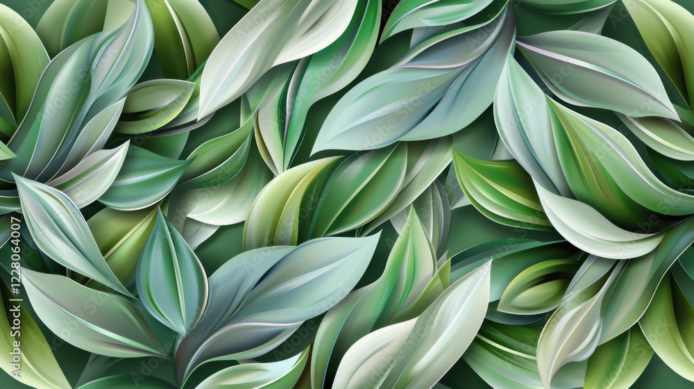seamless 3d leaves pattern background seamless 3d leaves pattern background