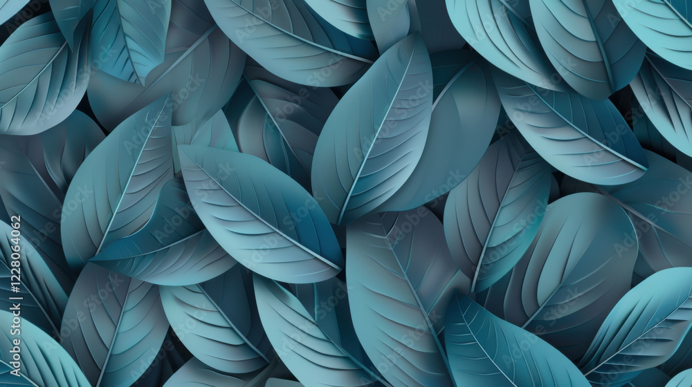 seamless 3d leaves pattern background seamless 3d leaves pattern background