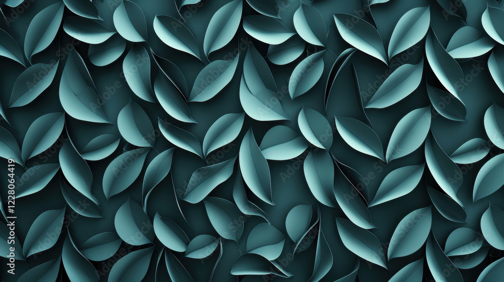 seamless 3d leaves pattern background seamless 3d leaves pattern background