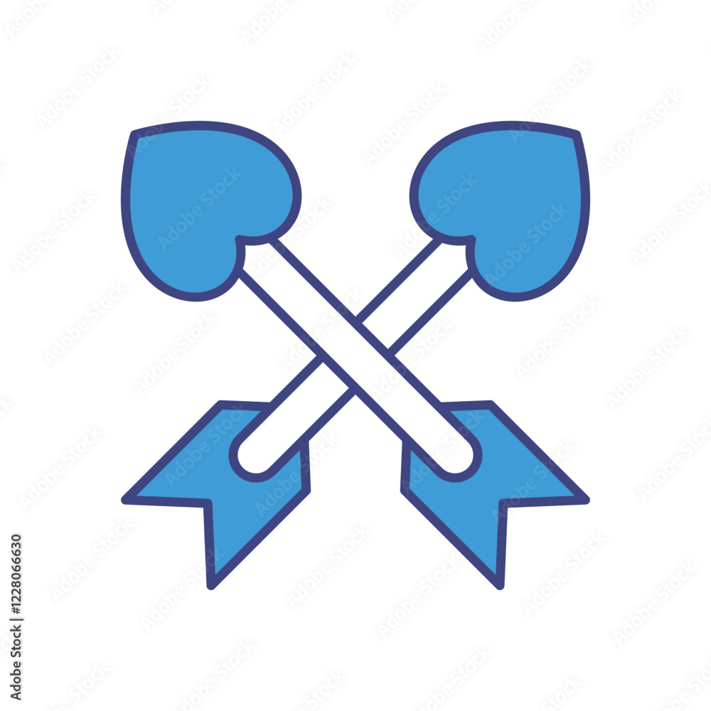 Love Arrows icon vector stock illustration Love Arrows icon vector stock illustration
