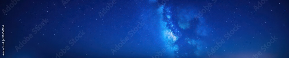 Naklejka premium Deep blue night, countless stars sparkle vividly , cosmos, design