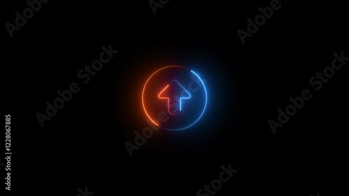 Wallpaper Mural Blue and brown color glow neon circle up icon animation Torontodigital.ca
