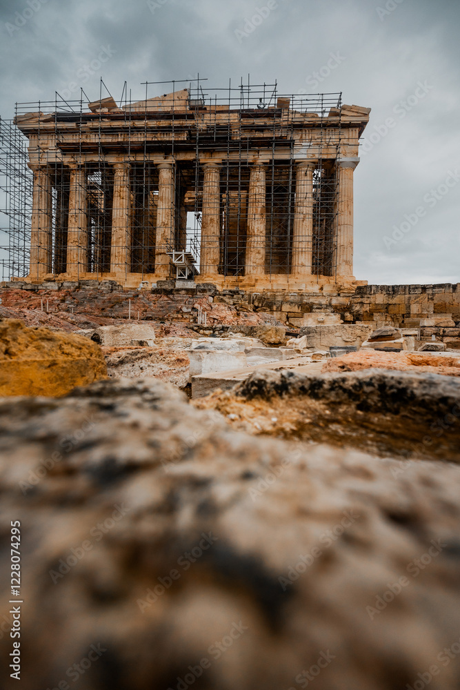 Fototapeta premium Ancient ruins of Acropolis in Greece