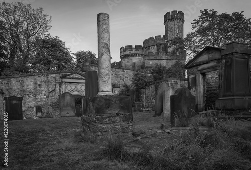 New Calton Burial Ground in the old Town of Edinburgh  photo