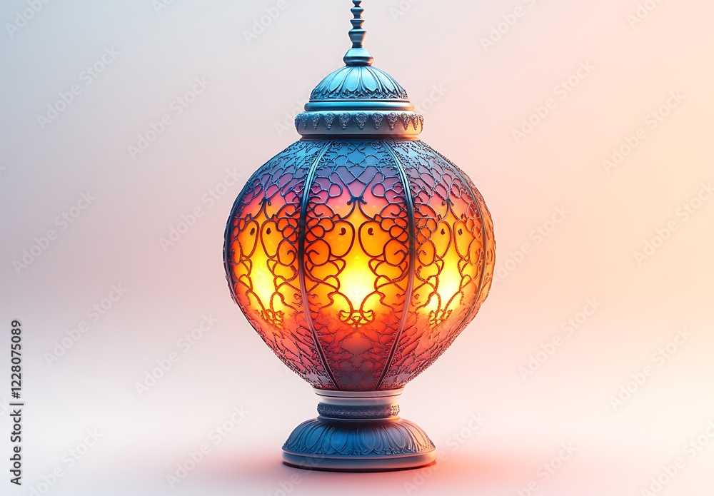 Illuminated Moroccan Lantern on a Gradient Background
Illuminated Moroccan Lantern on a Gradient Background