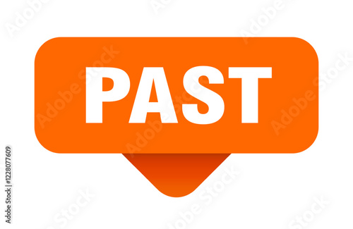 past sticker. past sign on transparent background