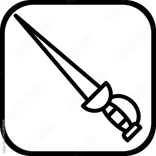 Fencing Sword Icon Style