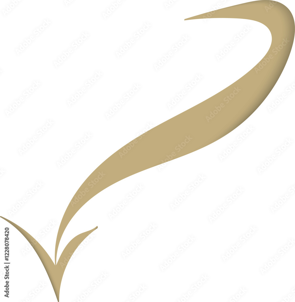 The illustration features a beige gradient curved arrow with a dynamic, flowing design that tapers at both ends, giving it a sense of movement and direction. The illustration features a beige gradient curved arrow with a dynamic, flowing design that tapers at both ends, giving it a sense of movement and direction.