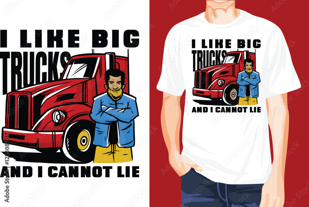 Trucker t-shirt design unique idea Trucker t-shirt design unique idea