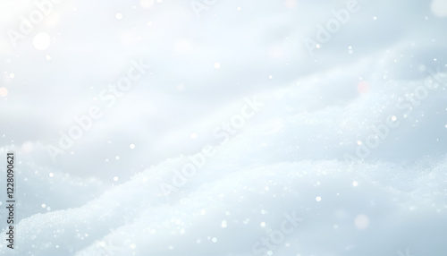 Wallpaper Mural Soft snow texture with gentle falling snowflakes on a light winter background Torontodigital.ca