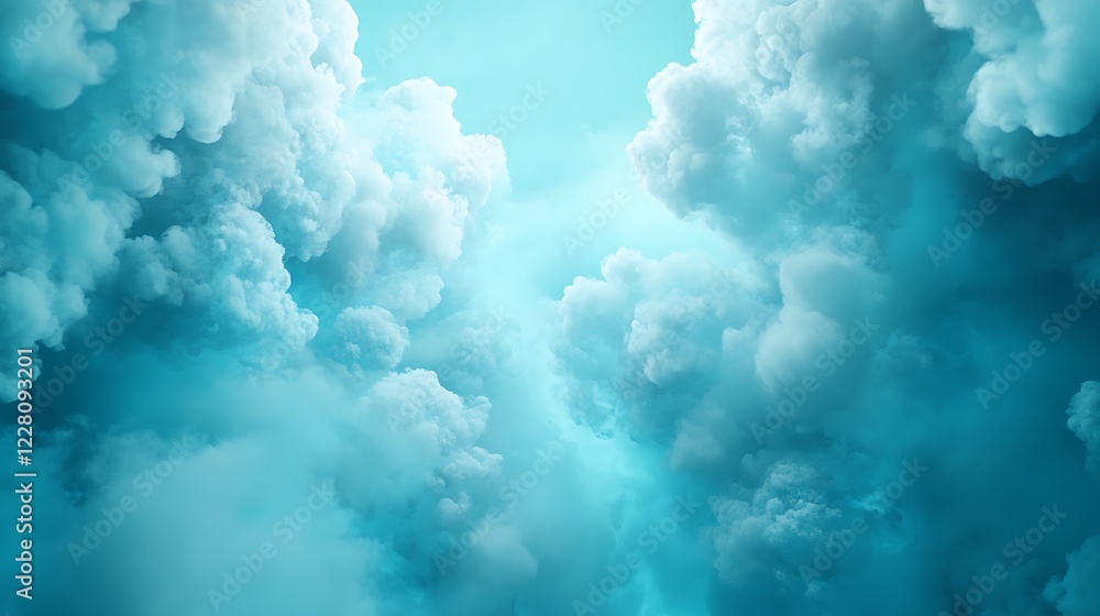 Aqua Cloudscape A Dreamlike Celestial View Aqua Cloudscape A Dreamlike Celestial View