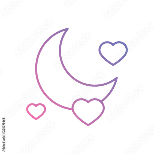 Honeymoon  icon vector stock illustration