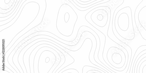 Topographic map background geographic line map with seamless ornament design. The black on white contours vector topography stylized height of the lines map.