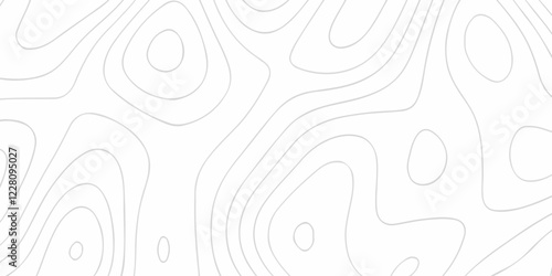 Topographic map background geographic line map with seamless ornament design. The black on white contours vector topography stylized height of the lines map.