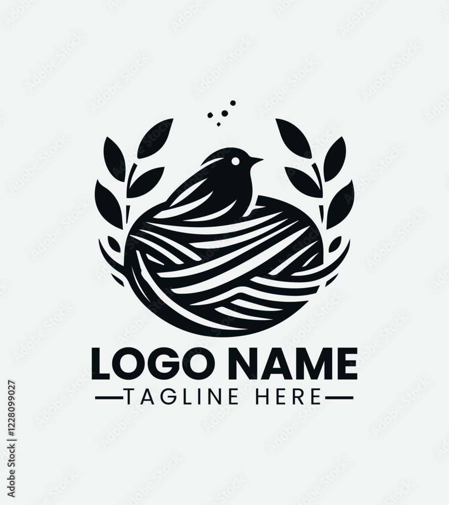 Bird Nest Logo Design, Nature Nest Logo, Home Sweet Home Logo, Cozy Nest Logo, Wildlife Logo with Nest Bird Nest Logo Design, Nature Nest Logo, Home Sweet Home Logo, Cozy Nest Logo, Wildlife Logo with Nest