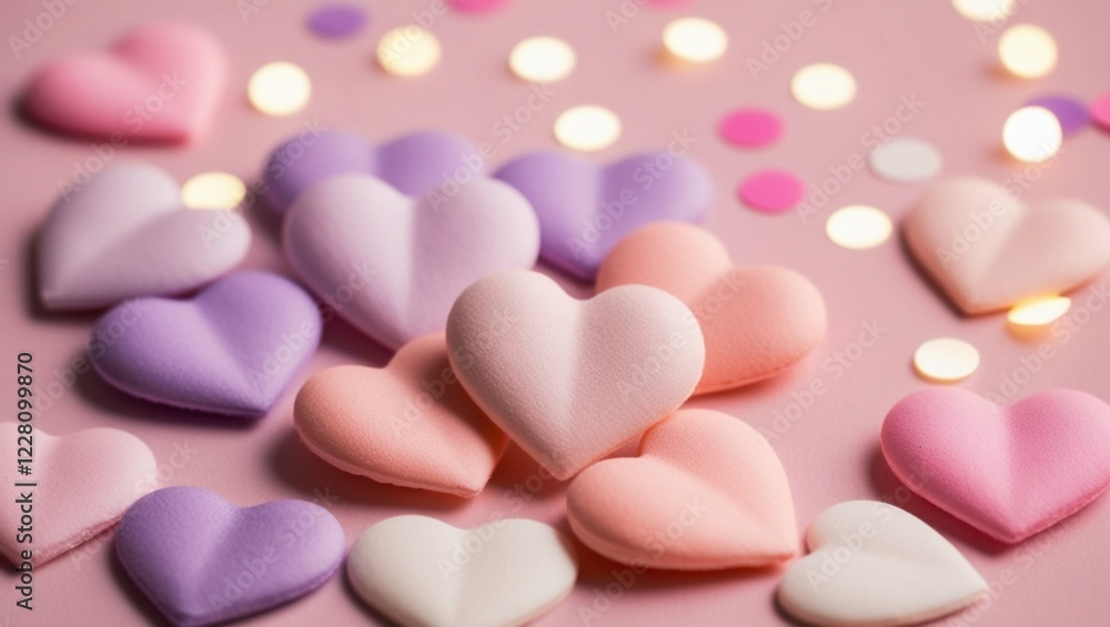 Obraz premium heart shaped valentine background 